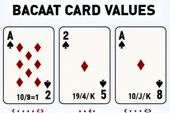 Baccarat card values explanation