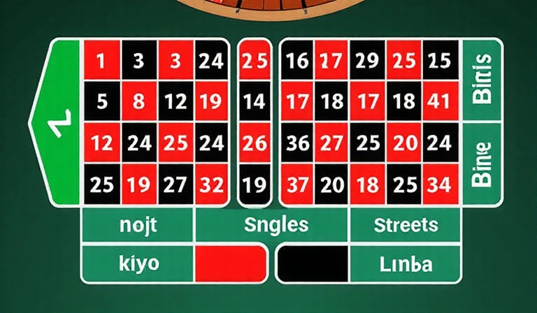 European Roulette Inside Bets Layout