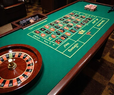 American Roulette table with double zero