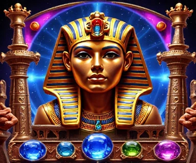 Ancient Egypt Slot with golden pharaoh mask and hieroglyphs