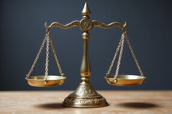 Scales of justice representing legal compliance and data disclosure