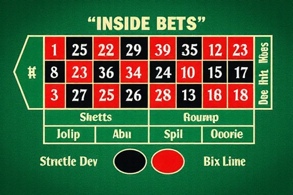 Roulette inside bets illustration