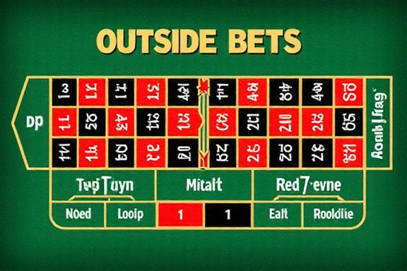 Roulette outside bets illustration