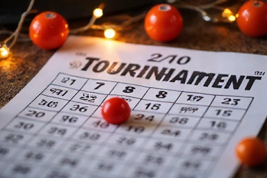 Bingo cards and daubers, tournament graphic