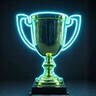 Trophy icon with neon glow